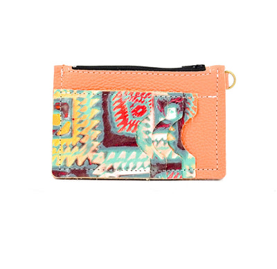 Bandit Wallet - Longhorn w/ Rainbow Aztec-Bandit Wallet-Western-Cowhide-Bags-Handmade-Products-Gifts-Dancing Cactus Designs