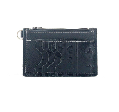 Bandit Wallet - Salt & Pepper w/ Onyx Navajo-Bandit Wallet-Western-Cowhide-Bags-Handmade-Products-Gifts-Dancing Cactus Designs