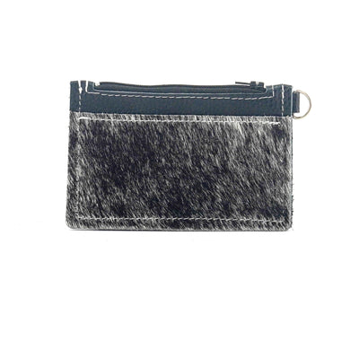 Bandit Wallet - Salt & Pepper w/ Onyx Navajo-Bandit Wallet-Western-Cowhide-Bags-Handmade-Products-Gifts-Dancing Cactus Designs