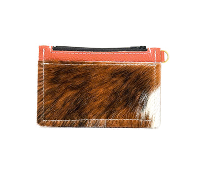 Bandit Wallet - Tricolor w/ Saddle Ostrich-Bandit Wallet-Western-Cowhide-Bags-Handmade-Products-Gifts-Dancing Cactus Designs