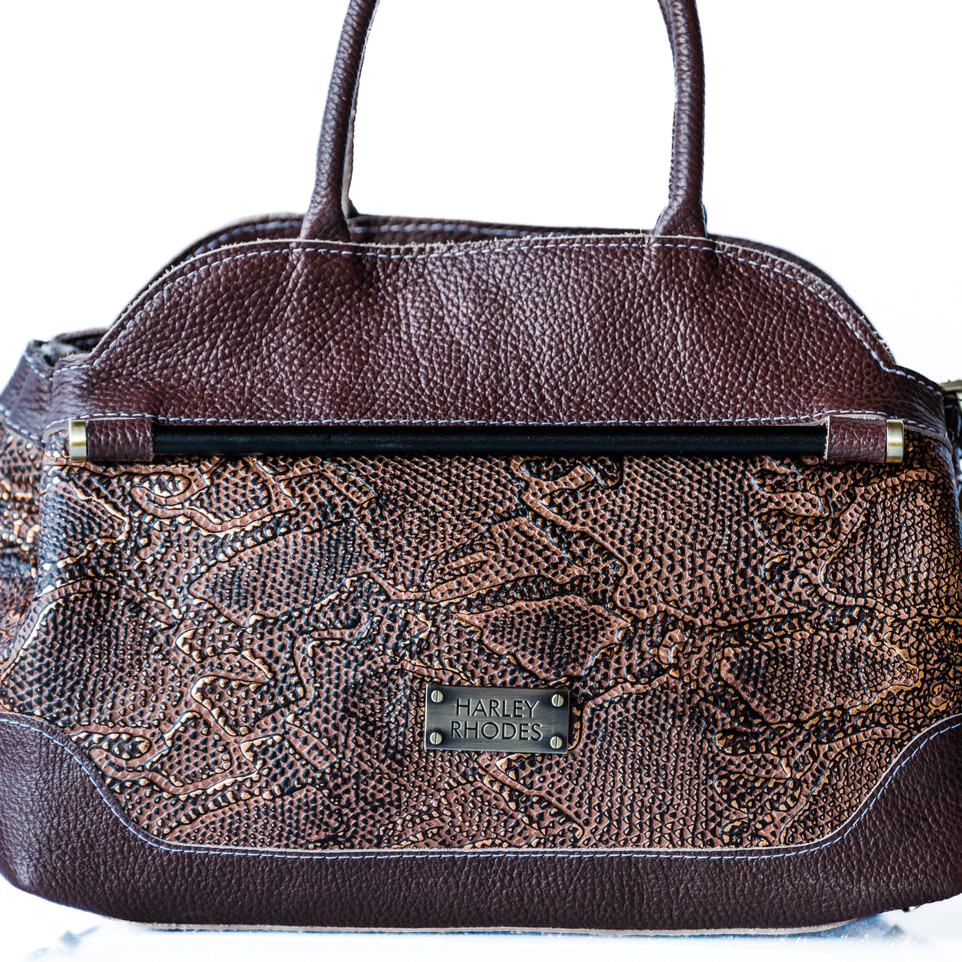 Barbara Handbag-Apparel & Accessories > Handbags, Wallets & Cases > Handbags > Doctor Bags-Western-Cowhide-Bags-Handmade-Products-Gifts-Dancing Cactus Designs