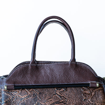 Barbara Handbag-Apparel & Accessories > Handbags, Wallets & Cases > Handbags > Doctor Bags-Western-Cowhide-Bags-Handmade-Products-Gifts-Dancing Cactus Designs