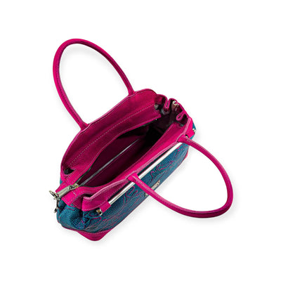 Barbara Handbag-Apparel & Accessories > Handbags, Wallets & Cases > Handbags > Doctor Bags-Western-Cowhide-Bags-Handmade-Products-Gifts-Dancing Cactus Designs