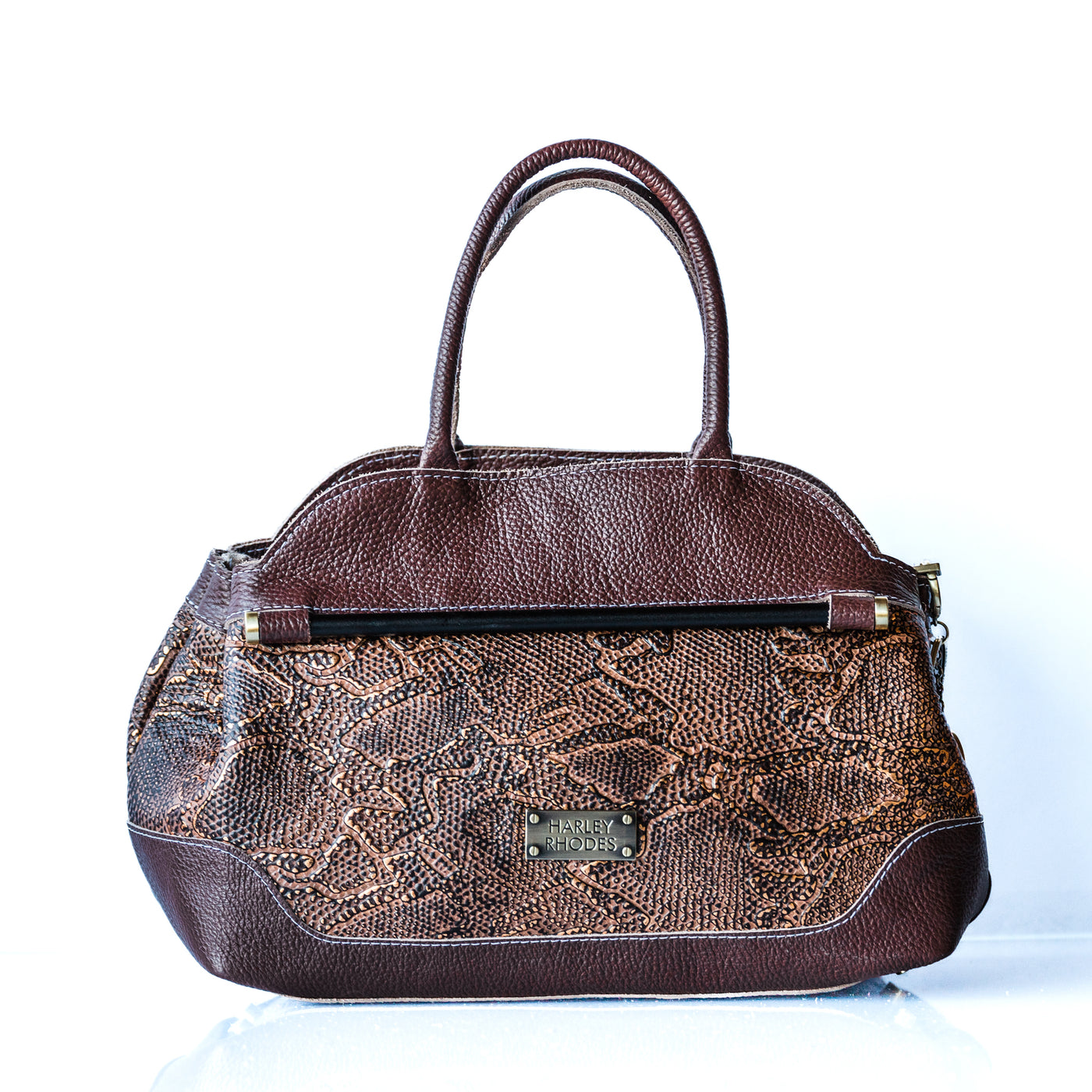 Barbara Handbag-Apparel & Accessories > Handbags, Wallets & Cases > Handbags > Doctor Bags-Western-Cowhide-Bags-Handmade-Products-Gifts-Dancing Cactus Designs