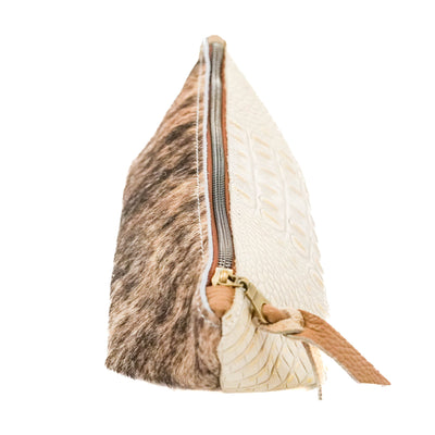 Buckle Bunny - Brindle w/ Ivory Croc-Buckle Bunny-Western-Cowhide-Bags-Handmade-Products-Gifts-Dancing Cactus Designs