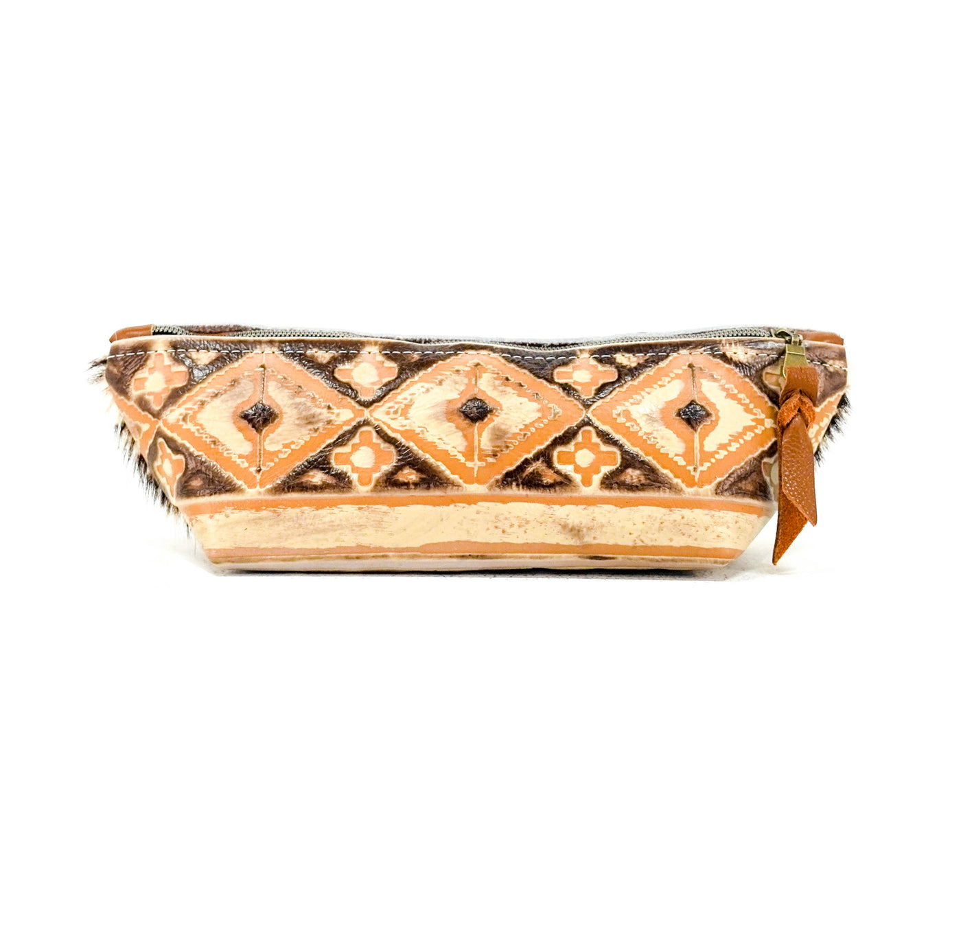 Buckle Bunny - Chocolate & White w/ Apache Navajo-Buckle Bunny-Western-Cowhide-Bags-Handmade-Products-Gifts-Dancing Cactus Designs