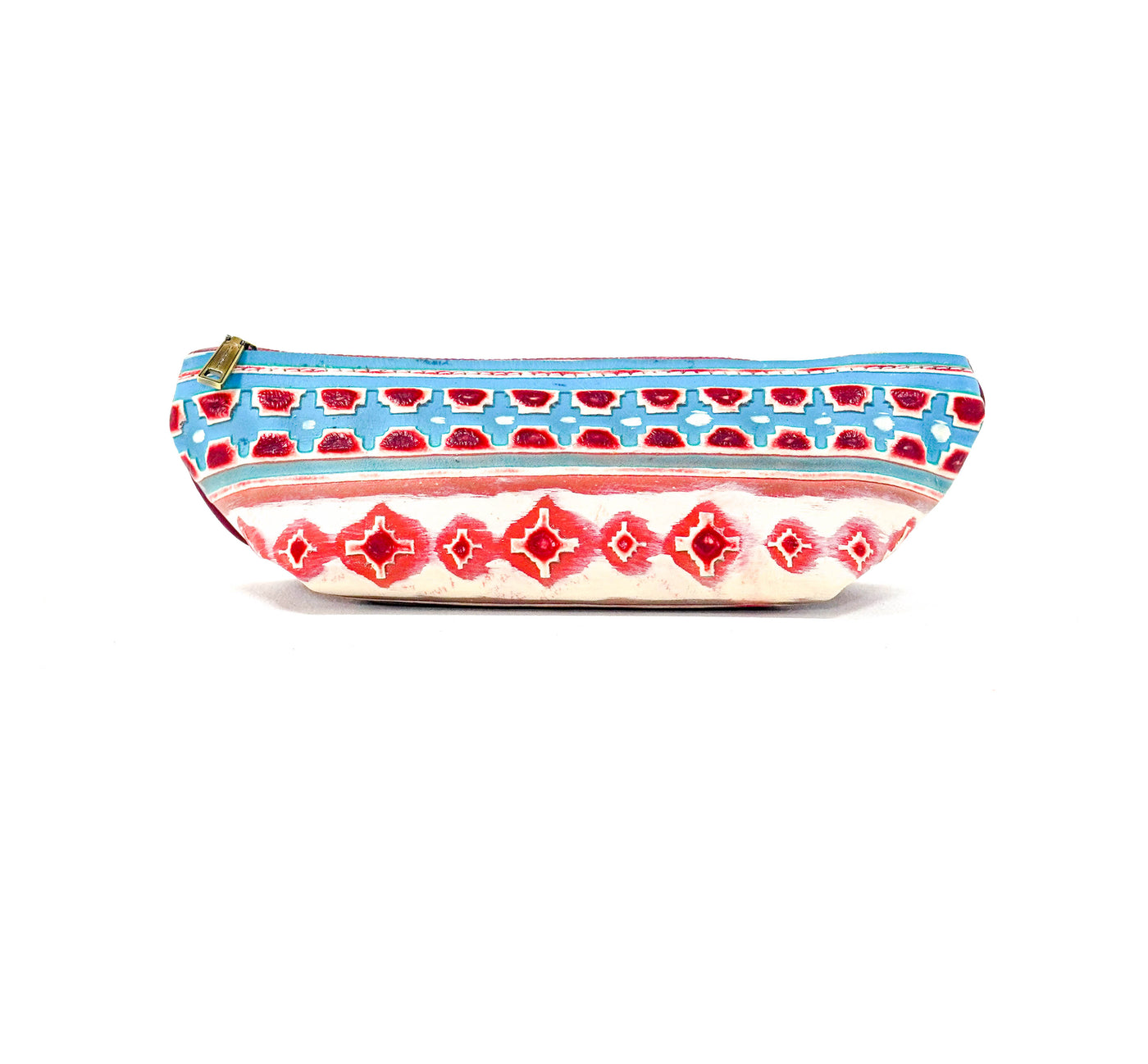 Buckle Bunny - Red Leather w/ Great Plains Navajo-Buckle Bunny-Western-Cowhide-Bags-Handmade-Products-Gifts-Dancing Cactus Designs