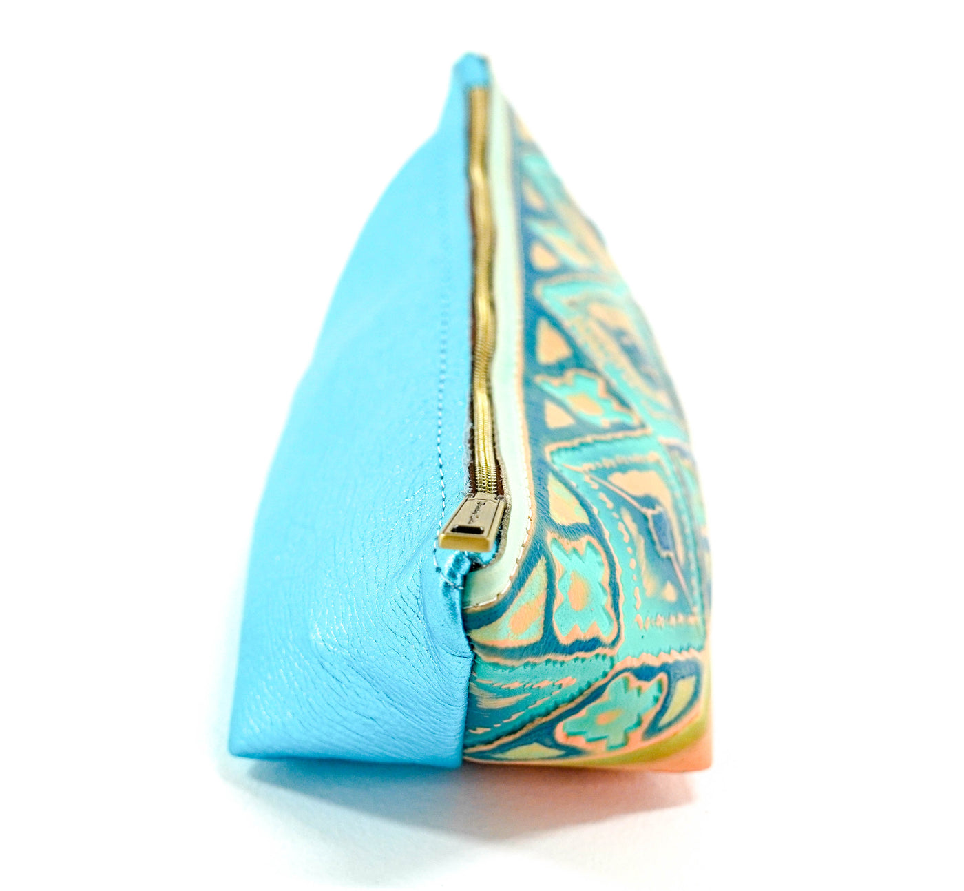 Buckle Bunny - Turquoise Shimmer w/ Margaritaville Navajo-Buckle Bunny-Western-Cowhide-Bags-Handmade-Products-Gifts-Dancing Cactus Designs