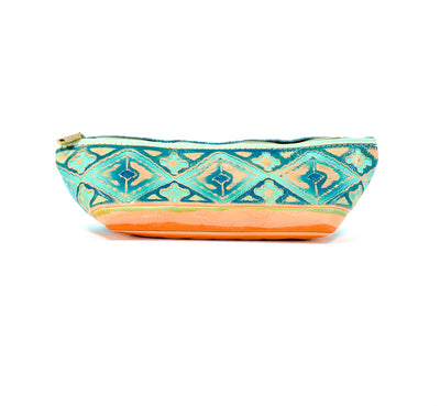 Buckle Bunny - Turquoise Shimmer w/ Margaritaville Navajo-Buckle Bunny-Western-Cowhide-Bags-Handmade-Products-Gifts-Dancing Cactus Designs