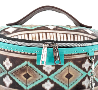 Bum Bag - All Embossed w/ Cocoa Navajo-Bum Bag-Western-Cowhide-Bags-Handmade-Products-Gifts-Dancing Cactus Designs