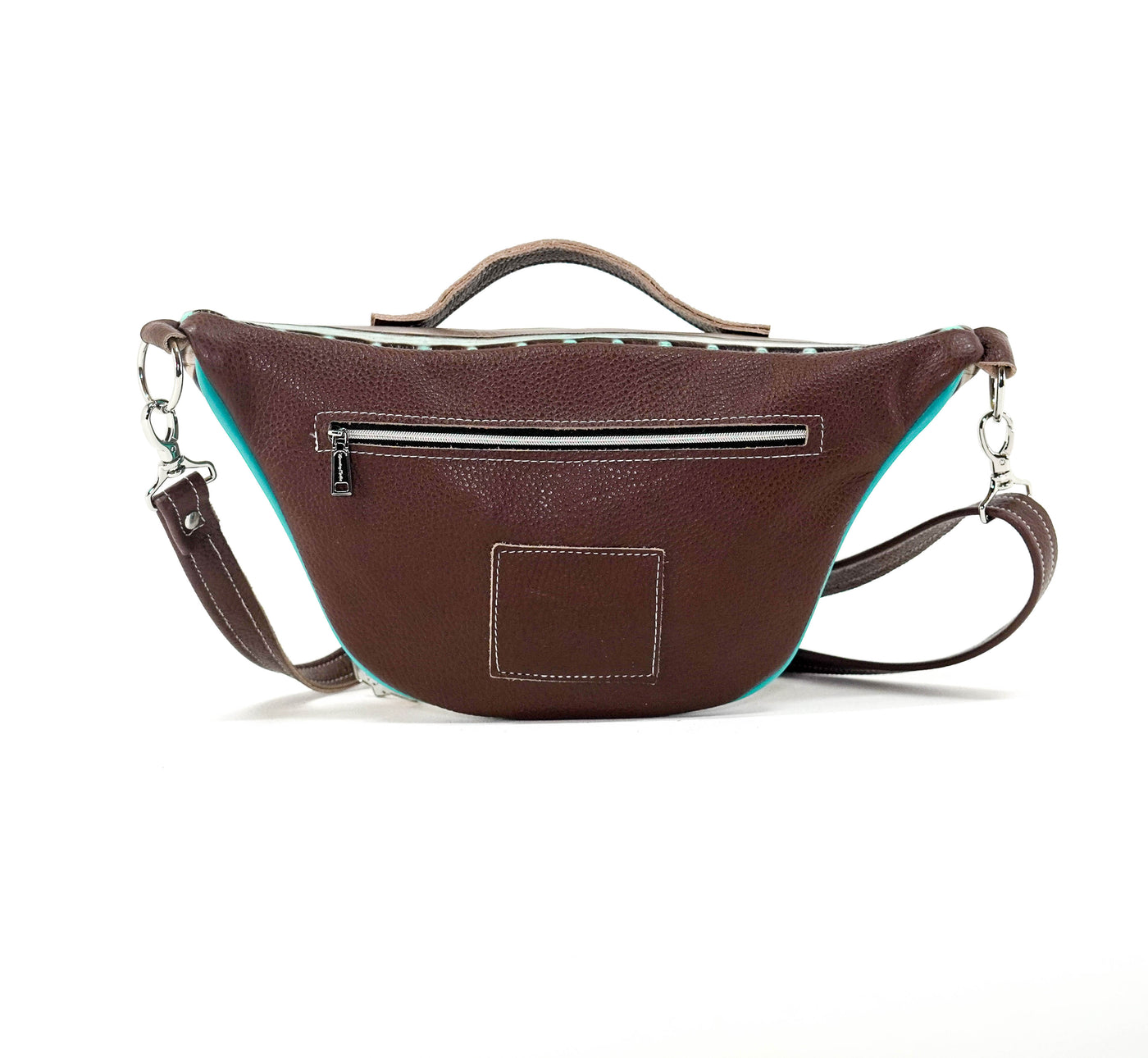 Bum Bag - All Embossed w/ Cocoa Navajo-Bum Bag-Western-Cowhide-Bags-Handmade-Products-Gifts-Dancing Cactus Designs