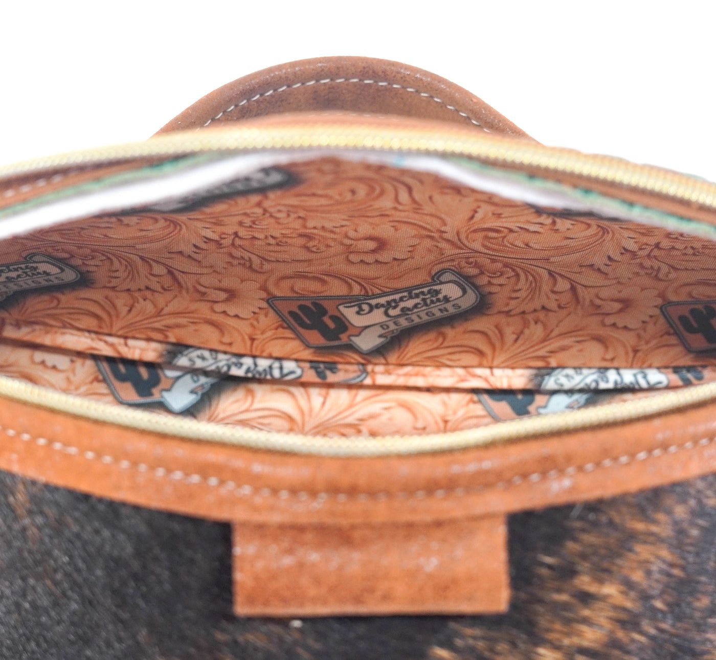 Bum Bag - Brindle w/ Lagoon Croc-Bum Bag-Western-Cowhide-Bags-Handmade-Products-Gifts-Dancing Cactus Designs