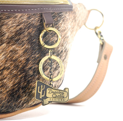 Bum Bag - Brindle w/ Vanilla Leopard-Bum Bag-Western-Cowhide-Bags-Handmade-Products-Gifts-Dancing Cactus Designs