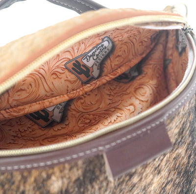 Bum Bag - Brindle w/ Vanilla Leopard-Bum Bag-Western-Cowhide-Bags-Handmade-Products-Gifts-Dancing Cactus Designs