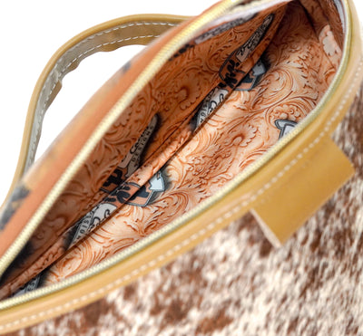 Bum Bag - Longhorn w/ Sepia Skulls-Bum Bag-Western-Cowhide-Bags-Handmade-Products-Gifts-Dancing Cactus Designs