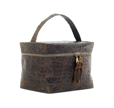 Caboose - All Embossed w/ Walnut Ostrich-Caboose-Western-Cowhide-Bags-Handmade-Products-Gifts-Dancing Cactus Designs