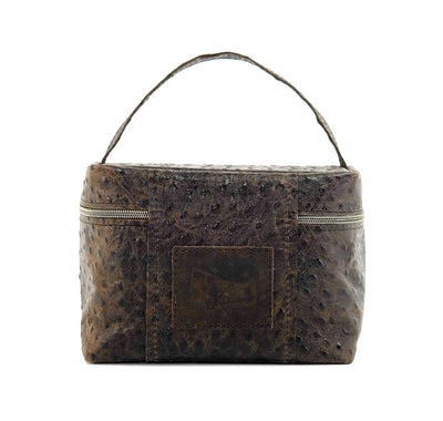Caboose - All Embossed w/ Walnut Ostrich-Caboose-Western-Cowhide-Bags-Handmade-Products-Gifts-Dancing Cactus Designs