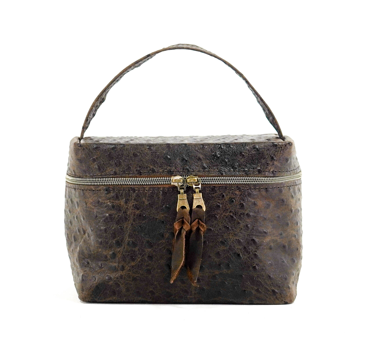 Caboose - All Embossed w/ Walnut Ostrich-Caboose-Western-Cowhide-Bags-Handmade-Products-Gifts-Dancing Cactus Designs