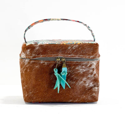 Caboose - Longhorn w/ Rainbow Aztec-Caboose-Western-Cowhide-Bags-Handmade-Products-Gifts-Dancing Cactus Designs