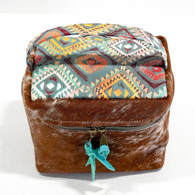 Caboose - Longhorn w/ Rainbow Aztec-Caboose-Western-Cowhide-Bags-Handmade-Products-Gifts-Dancing Cactus Designs