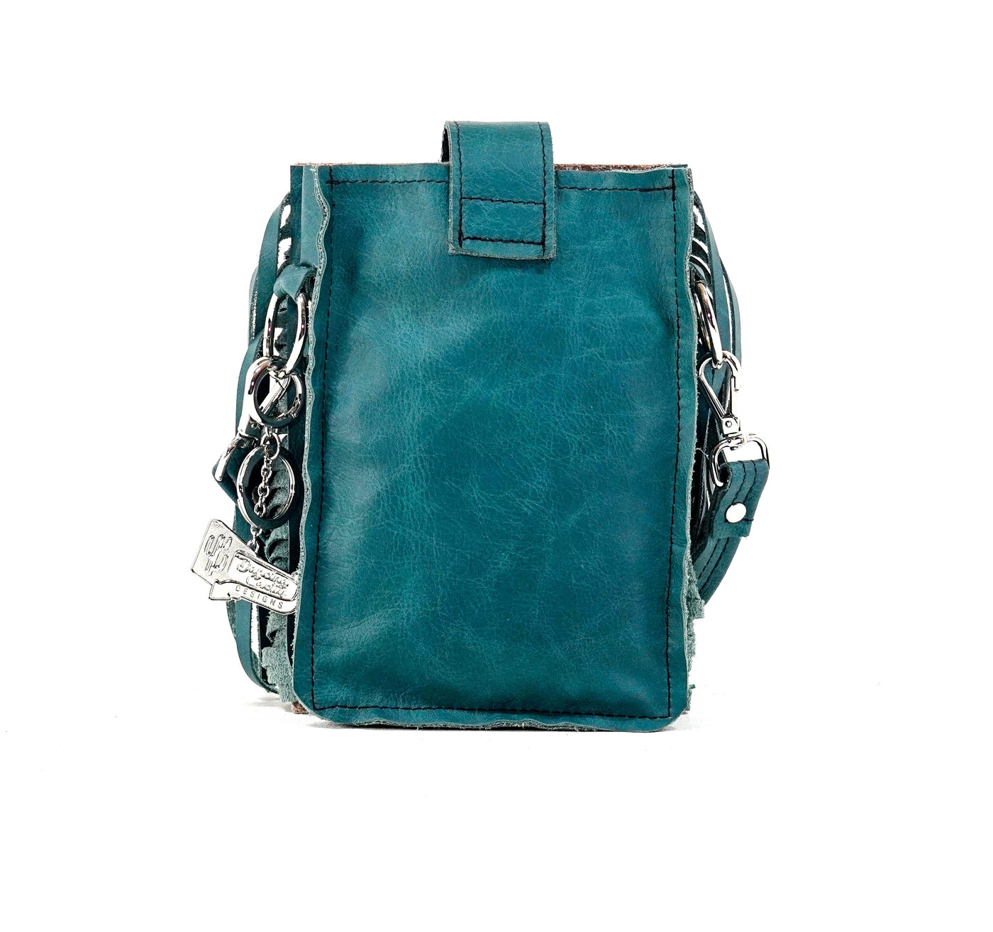 Carrie - Black & White w/ Indigo Tool-Carrie-Western-Cowhide-Bags-Handmade-Products-Gifts-Dancing Cactus Designs
