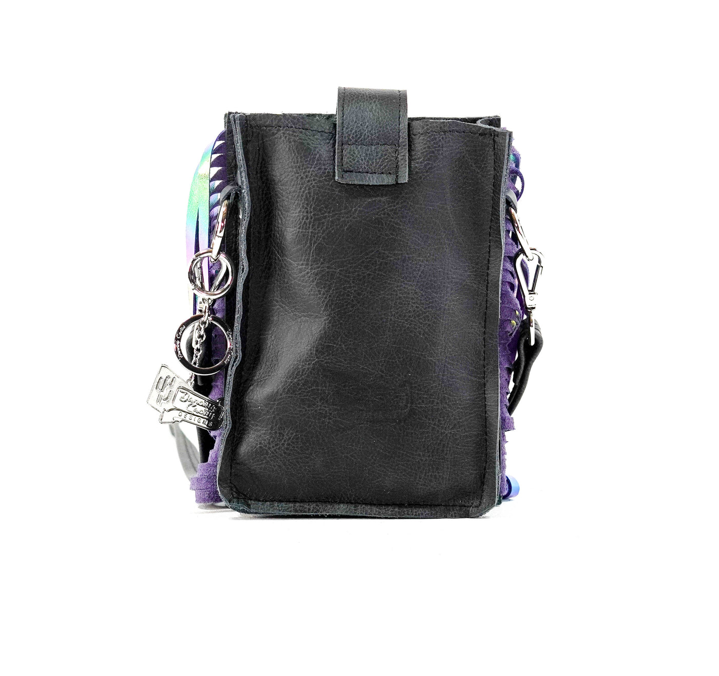 Carrie - Black & White w/ Onyx & Silver Aztec-Carrie-Western-Cowhide-Bags-Handmade-Products-Gifts-Dancing Cactus Designs
