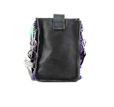 Carrie - Black & White w/ Onyx & Silver Aztec-Carrie-Western-Cowhide-Bags-Handmade-Products-Gifts-Dancing Cactus Designs
