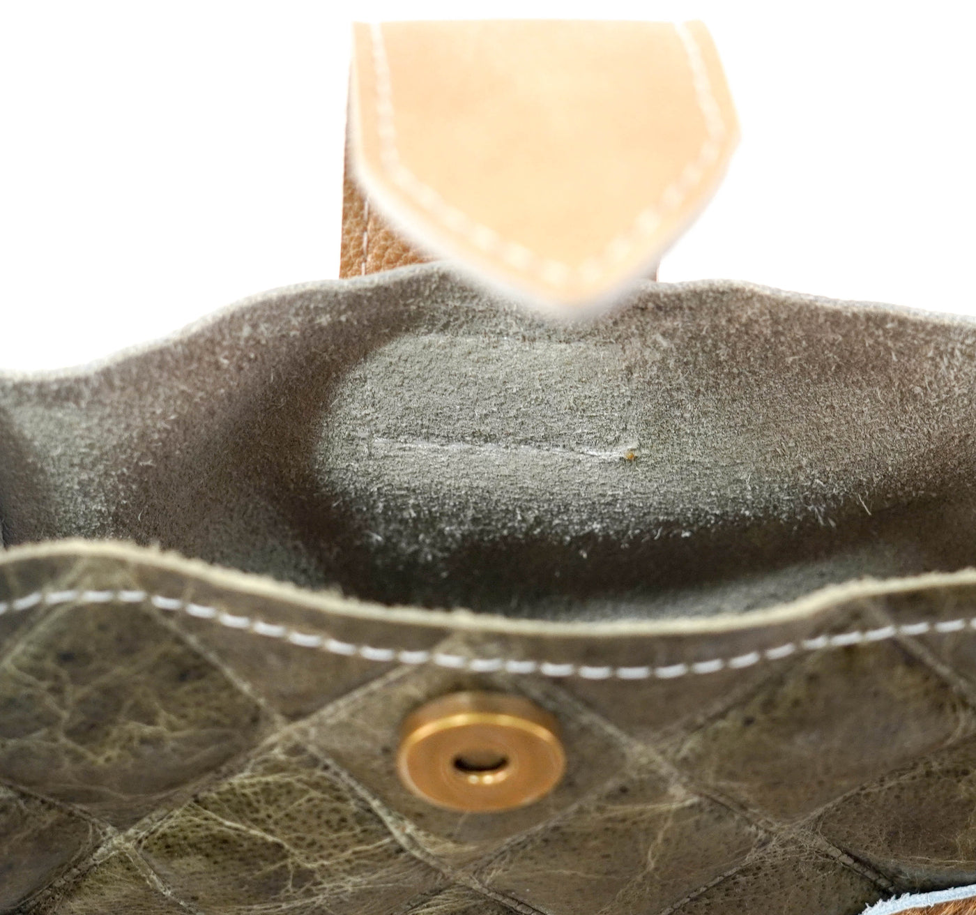 Carrie - Brindle w/ Basil Diamond Stitch-Carrie-Western-Cowhide-Bags-Handmade-Products-Gifts-Dancing Cactus Designs