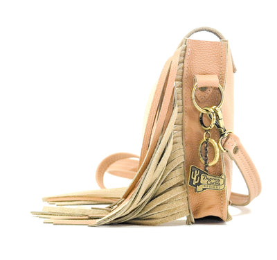 Carrie - Camel Leather w/ Marshmallow Roses-Carrie-Western-Cowhide-Bags-Handmade-Products-Gifts-Dancing Cactus Designs