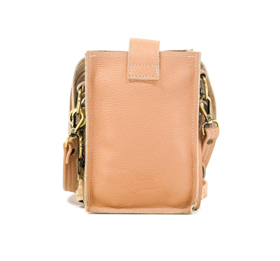 Carrie - Camel Leather w/ Marshmallow Roses-Carrie-Western-Cowhide-Bags-Handmade-Products-Gifts-Dancing Cactus Designs