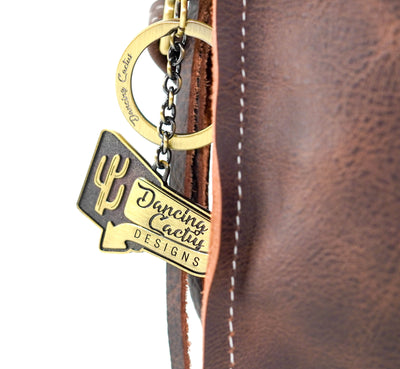Carrie - Chocolate & White w/ Saddle Ostrich-Carrie-Western-Cowhide-Bags-Handmade-Products-Gifts-Dancing Cactus Designs