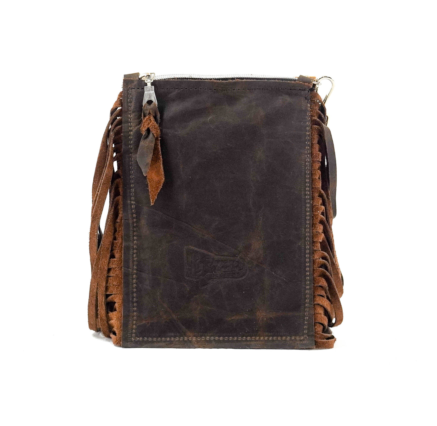 Carrie - Chocolate & White w/ Teton Sundown Navajo-Carrie-Western-Cowhide-Bags-Handmade-Products-Gifts-Dancing Cactus Designs