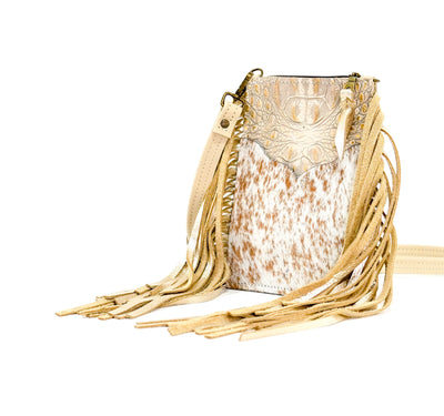 Carrie - Longhorn w/ Ivory Croc-Carrie-Western-Cowhide-Bags-Handmade-Products-Gifts-Dancing Cactus Designs