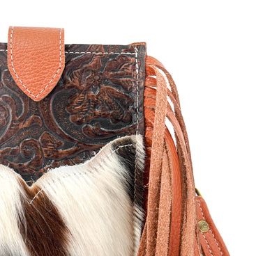 Carrie - Tricolor w/ Cowboy Tool-Carrie-Western-Cowhide-Bags-Handmade-Products-Gifts-Dancing Cactus Designs