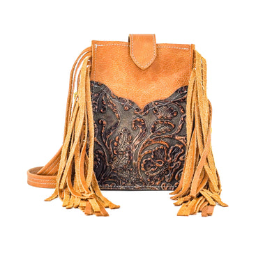 Carrie - West Bay Leather w/ Gold Rush Tool-Carrie-Western-Cowhide-Bags-Handmade-Products-Gifts-Dancing Cactus Designs