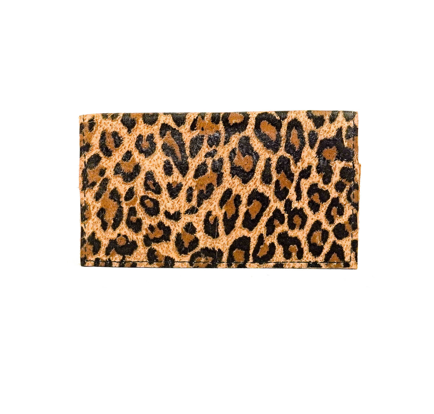 Checkbook Cover - All Leather w/ Leopard Leather-Checkbook Cover-Western-Cowhide-Bags-Handmade-Products-Gifts-Dancing Cactus Designs