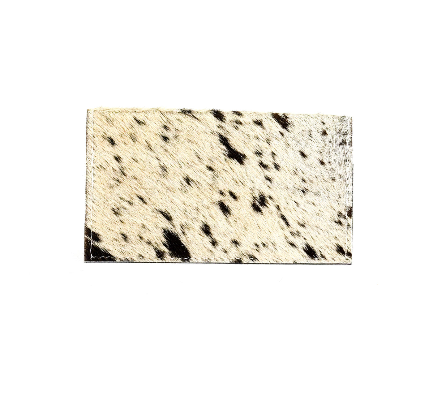 Checkbook Cover - Black & White w/ Rio Croc-Checkbook Cover-Western-Cowhide-Bags-Handmade-Products-Gifts-Dancing Cactus Designs