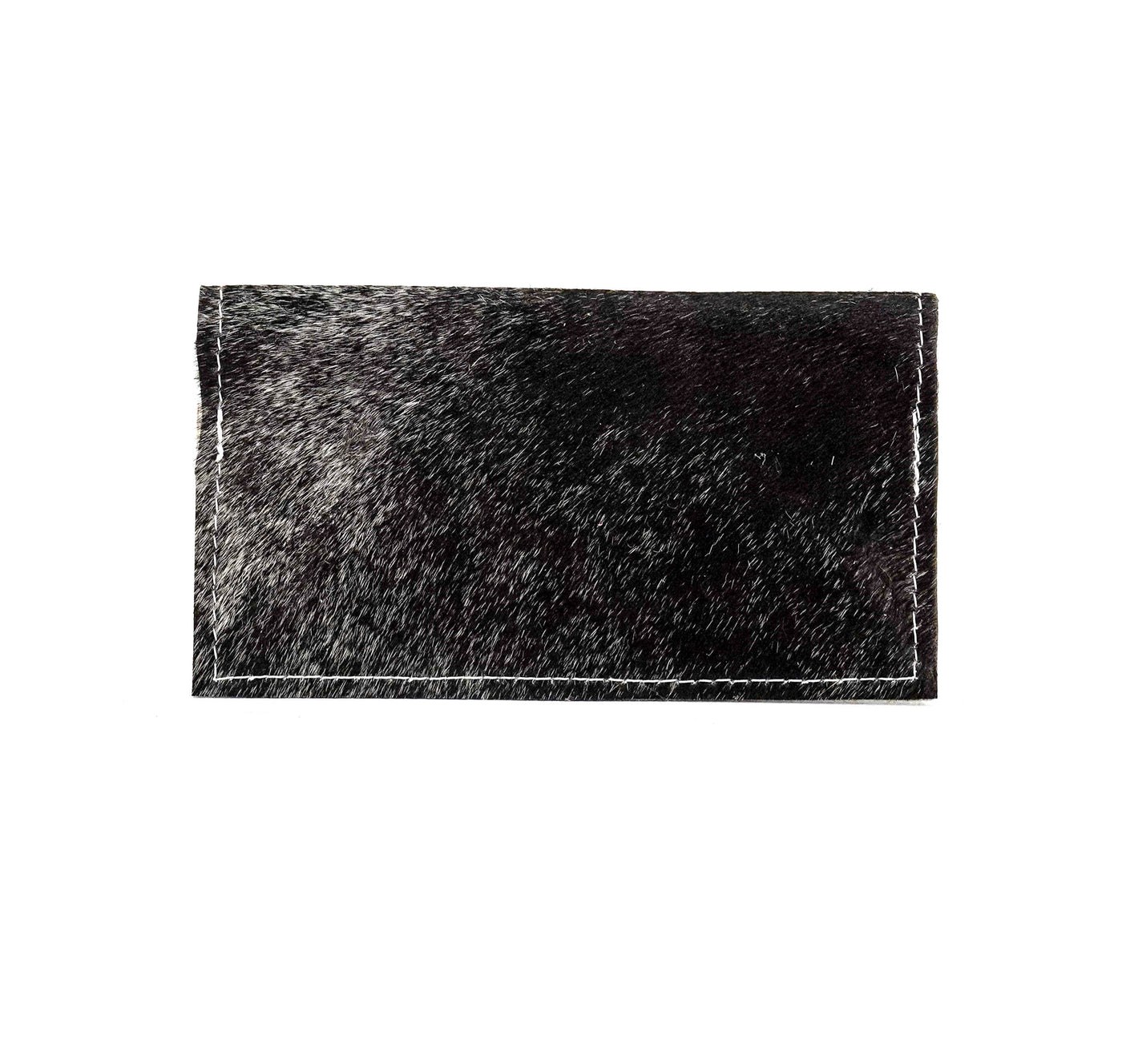 Checkbook Cover - Salt & Pepper w/ Canyon Aztec-Checkbook Cover-Western-Cowhide-Bags-Handmade-Products-Gifts-Dancing Cactus Designs