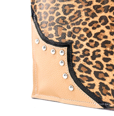 Clerk - All Leather w/ Leopard Leather-Clerk-Western-Cowhide-Bags-Handmade-Products-Gifts-Dancing Cactus Designs
