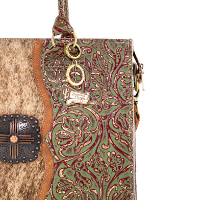 Clerk - Brindle w/ Cucumber Melon Tool-Clerk-Western-Cowhide-Bags-Handmade-Products-Gifts-Dancing Cactus Designs