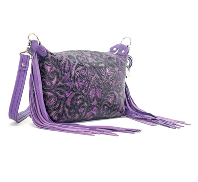 Cosmic Cowgirl - All Embossed w/ Orchid Tool-#REF!-Western-Cowhide-Bags-Handmade-Products-Gifts-Dancing Cactus Designs