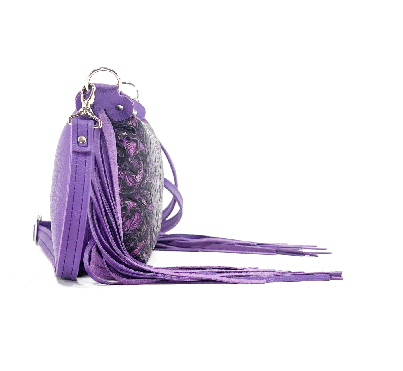 Cosmic Cowgirl - All Embossed w/ Orchid Tool-#REF!-Western-Cowhide-Bags-Handmade-Products-Gifts-Dancing Cactus Designs