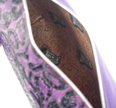 Cosmic Cowgirl - All Embossed w/ Orchid Tool-#REF!-Western-Cowhide-Bags-Handmade-Products-Gifts-Dancing Cactus Designs