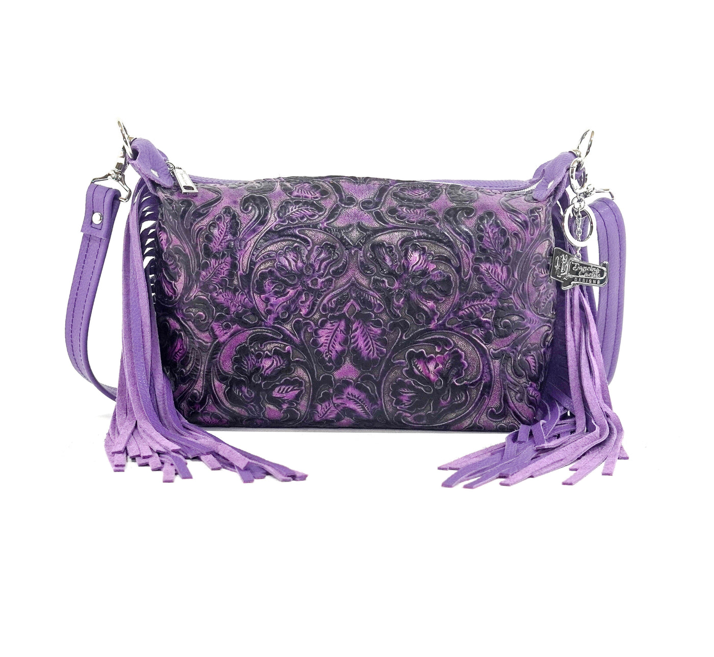Cosmic Cowgirl - All Embossed w/ Orchid Tool-#REF!-Western-Cowhide-Bags-Handmade-Products-Gifts-Dancing Cactus Designs