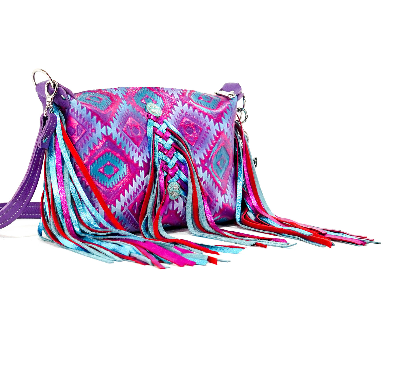 Cosmic Cowgirl - All Embossed w/ Rio Aztec-Cosmic Cowgirl-Western-Cowhide-Bags-Handmade-Products-Gifts-Dancing Cactus Designs