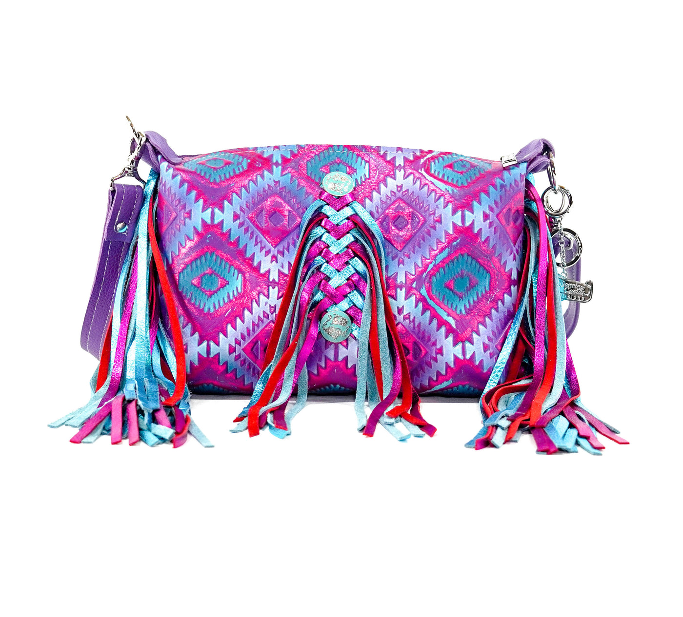 Cosmic Cowgirl - All Embossed w/ Rio Aztec-Cosmic Cowgirl-Western-Cowhide-Bags-Handmade-Products-Gifts-Dancing Cactus Designs