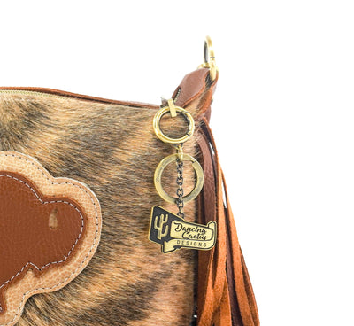 Cosmic Cowgirl - Brindle w/ Bay Leather-Cosmic Cowgirl-Western-Cowhide-Bags-Handmade-Products-Gifts-Dancing Cactus Designs