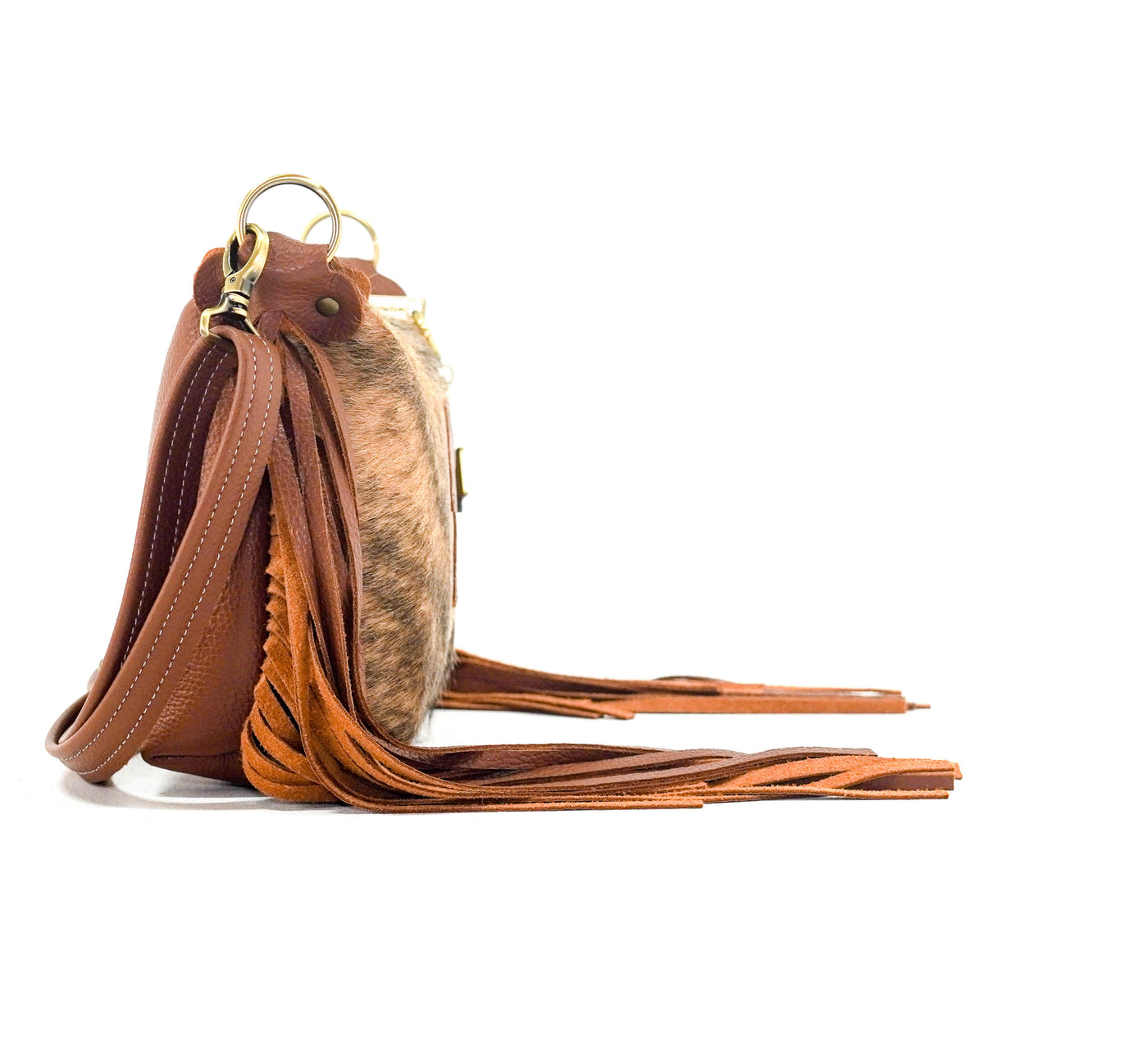 Cosmic Cowgirl - Brindle w/ Bay Leather-Cosmic Cowgirl-Western-Cowhide-Bags-Handmade-Products-Gifts-Dancing Cactus Designs