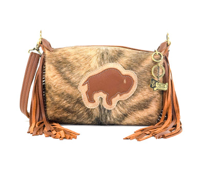 Cosmic Cowgirl - Brindle w/ Bay Leather-Cosmic Cowgirl-Western-Cowhide-Bags-Handmade-Products-Gifts-Dancing Cactus Designs