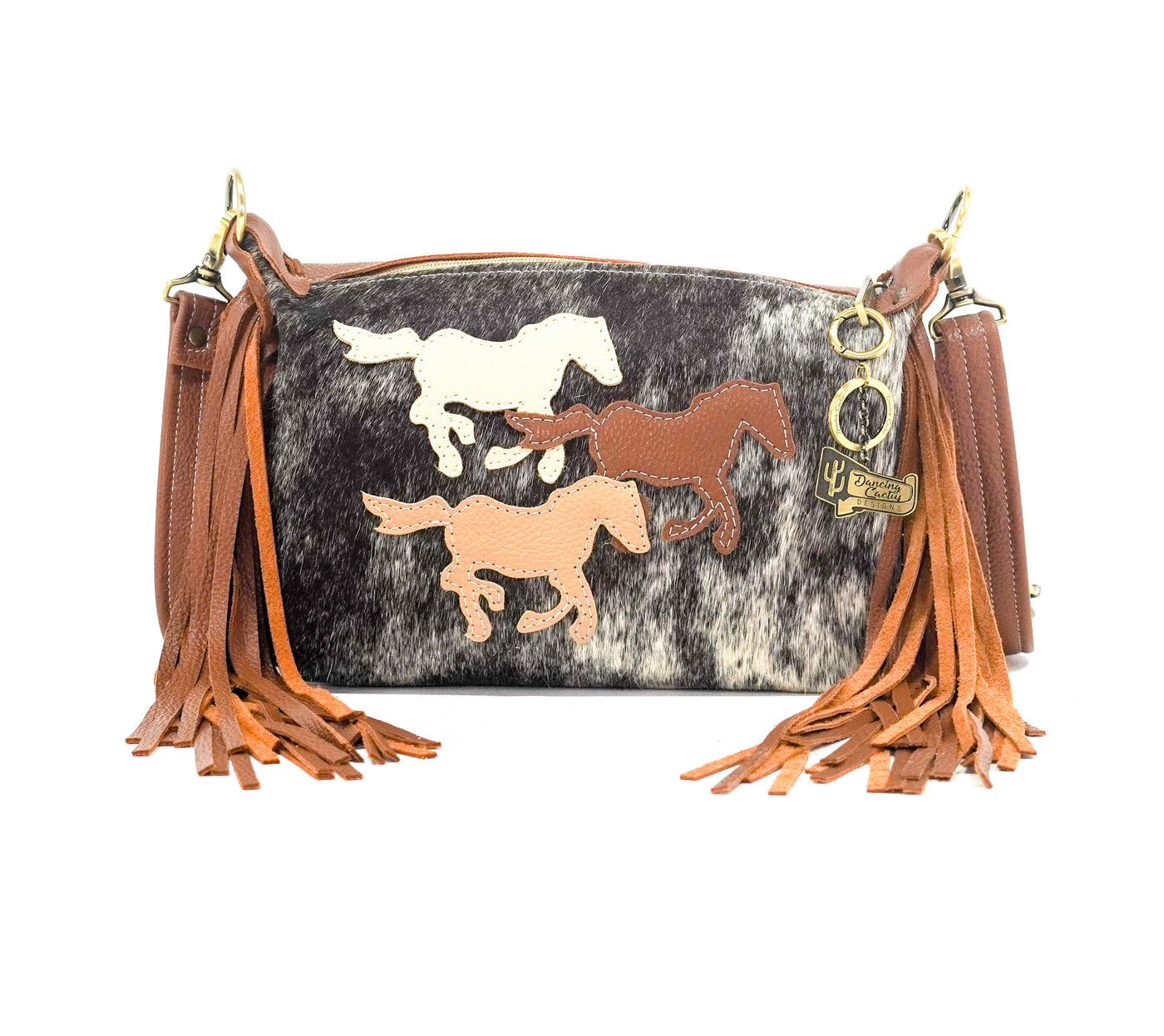 Cosmic Cowgirl - Chocolate & White w/ Bay Leather-Cosmic Cowgirl-Western-Cowhide-Bags-Handmade-Products-Gifts-Dancing Cactus Designs